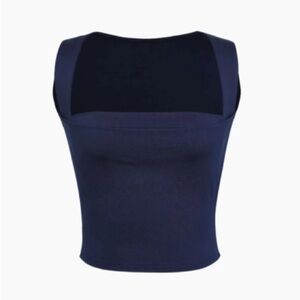 Chic Navy Sleeveless Women's Tank Top